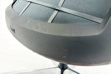 ノール Knoll ノル リミックスチェア 中古 2020年製 ハイバック アルミループ肘 アルミミラー脚 ブラウン レザーの画像