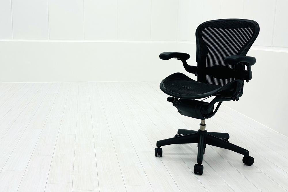 アーロンチェア Aサイズ 中古 フル装備 ハーマンミラー Herman miller Aeron Chair 中古オフィス家具 肘レバーの画像