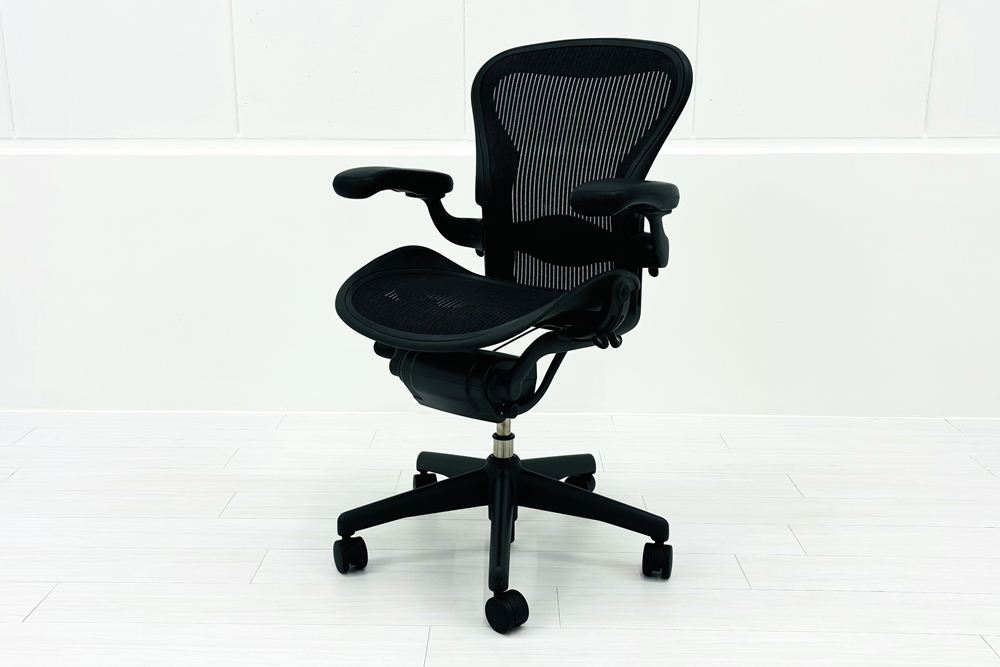 アーロンチェア Aサイズ 中古 フル装備 ハーマンミラー Herman miller Aeron Chair 中古オフィス家具 肘レバーの画像