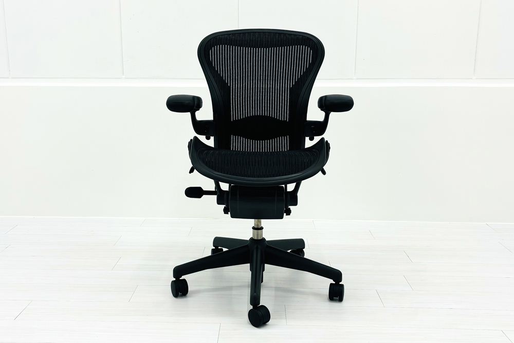 アーロンチェア Aサイズ 中古 フル装備 ハーマンミラー Herman miller Aeron Chair 中古オフィス家具 肘レバーの画像