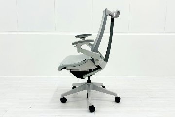 アクトチェア 2020年製 中古 イトーキ Act 可動肘 事務椅子 ITOKI 中古オフィス家具 ホワイトグレーの画像