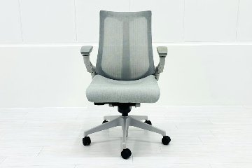 アクトチェア 2020年製 中古 イトーキ Act 可動肘 事務椅子 ITOKI 中古オフィス家具 ホワイトグレーの画像