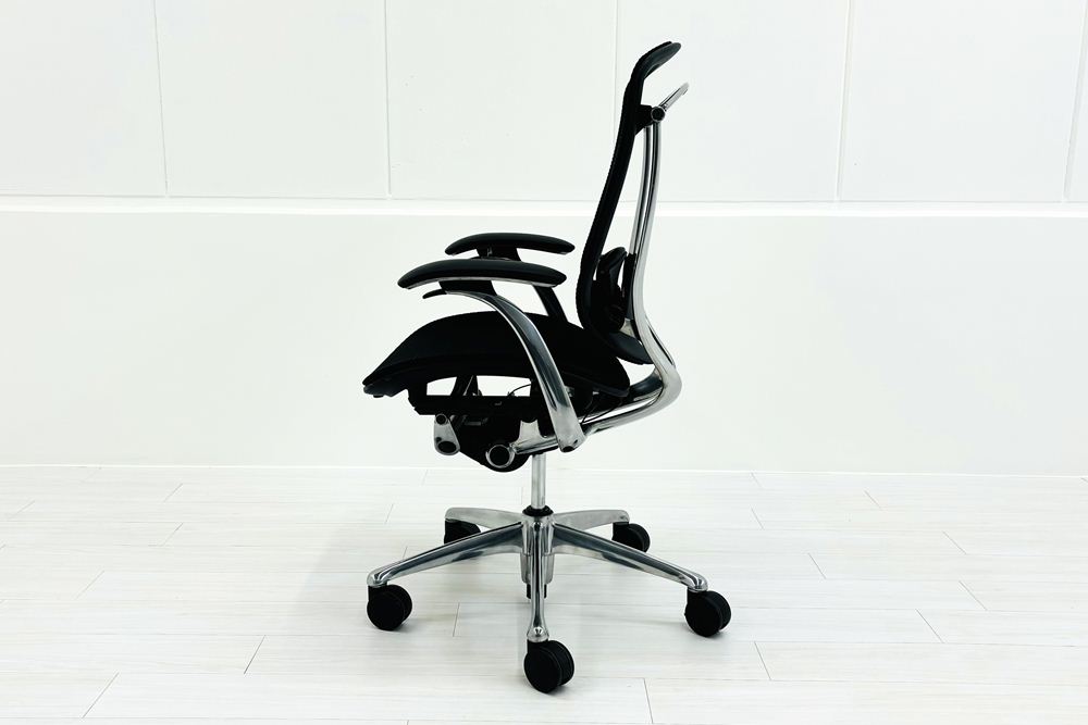 コンテッサチェア オカムラ ブラック クッション | 中古オフィス家具 