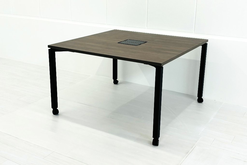 コクヨ ワークフィット ミーティングテーブル 中古 平机 作業机 幅1200 平デスク 事務机 中古オフィス家具 キャスター脚 1200/1200/720の画像