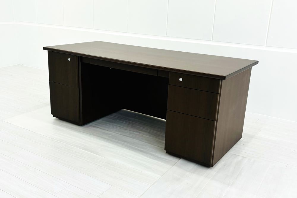 オカムラ 役員デスク 両袖机 役員机 中古 DX-2 エグゼクティブデスク 中古オフィス家具 1800/800/720の画像
