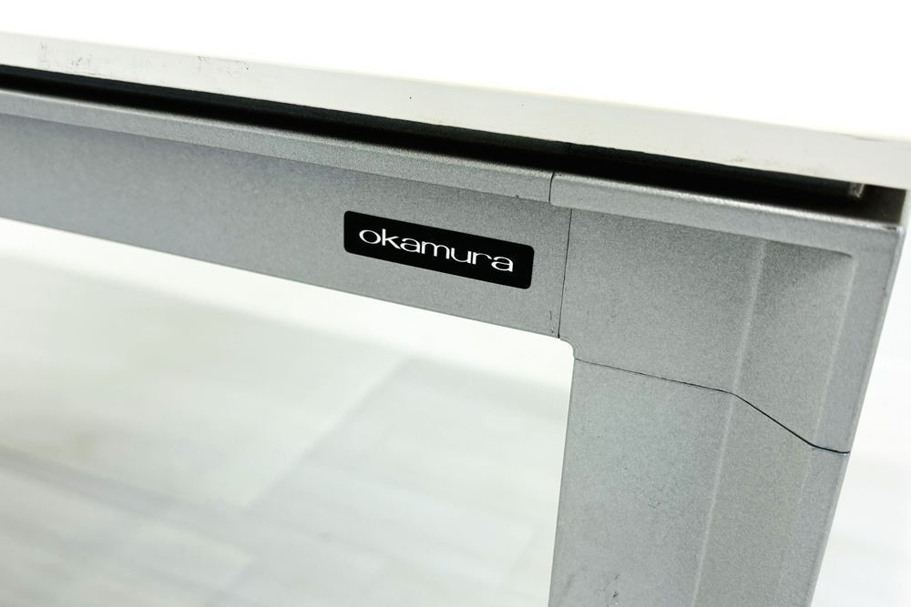 オカムラ 小型会議テーブル 中古 幅2100 ミーティングテーブル ワークテーブル 中古オフィス家具 2100/1100/720の画像