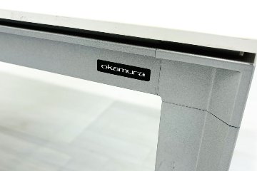 オカムラ 小型会議テーブル 中古 幅2100 ミーティングテーブル ワークテーブル 中古オフィス家具 2100/1100/720の画像