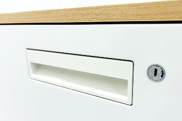 3段ラテラル スチール書庫 中古 ラテラル書庫 コクヨ エディア 収納家具 中古オフィス家具 ホワイト シリンダー錠 900/450/1130の画像