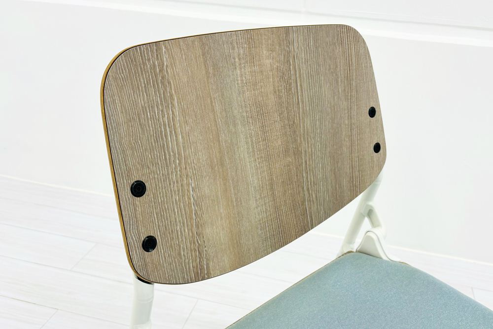 オカムラ ライブス ネスティングチェア 中古 【4脚セット】 Lives Nesting Chair ミーティングチェア 会議椅子 中古オフィス家具 セージの画像
