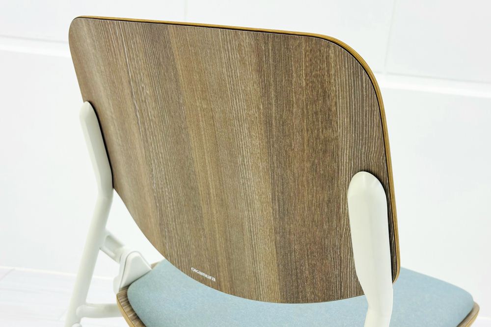 オカムラ ライブス ネスティングチェア 中古 【4脚セット】 Lives Nesting Chair ミーティングチェア 会議椅子 中古オフィス家具 セージの画像