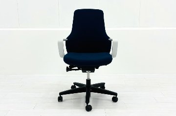コクヨ グーフォチェア 中古 ハイバック KOKUYO gufo クッション 固定肘 中古オフィス家具 中古オフィスチェア ブルーの画像