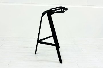 【4脚セット】MAGIS Stool_One Konstantin Grcic 中古 マジス スツールワン コンスタンチン・グルチッチ ミーティングチェア 中古オフィス家具 ブラック系色の画像