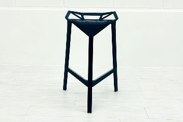 【4脚セット】MAGIS Stool_One Konstantin Grcic 中古 マジス スツールワン コンスタンチン・グルチッチ ミーティングチェア 中古オフィス家具 ブルー系色の画像