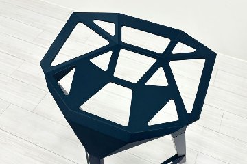 【4脚セット】MAGIS Stool_One Konstantin Grcic 中古 マジス スツールワン コンスタンチン・グルチッチ ミーティングチェア 中古オフィス家具 ブルー系色の画像