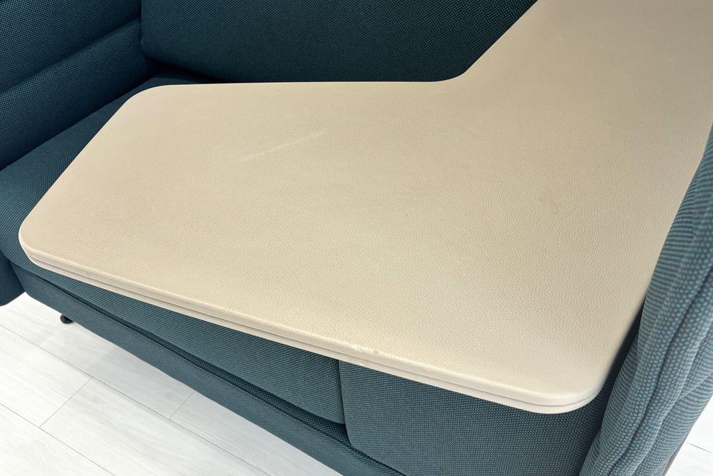 ヴィトラ アルコーヴソファ 中古 Vitra Alcove sofa ハイバックソファ ワークブース 中古オフィス家具 1240/960/1370 ブルー系色の画像