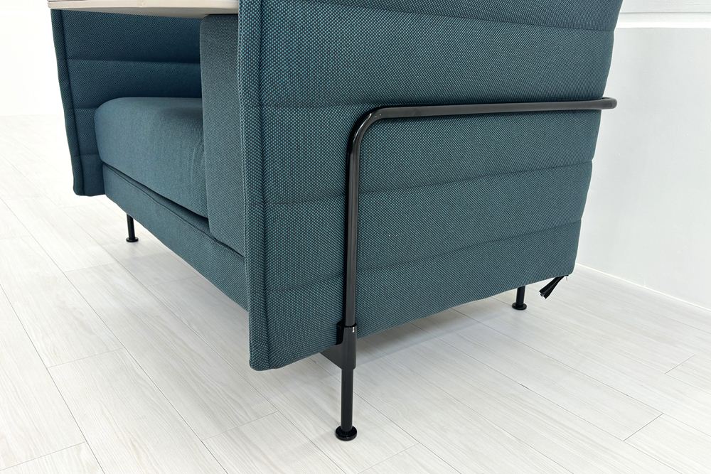 ヴィトラ アルコーヴソファ 中古 Vitra Alcove sofa ハイバックソファ ワークブース 中古オフィス家具 1240/960/1370 ブルー系色の画像