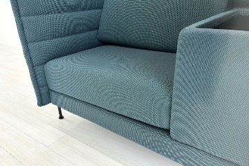 ヴィトラ アルコーヴソファ 中古 Vitra Alcove sofa ハイバックソファ ワークブース 中古オフィス家具 1240/960/1370 ブルー系色の画像