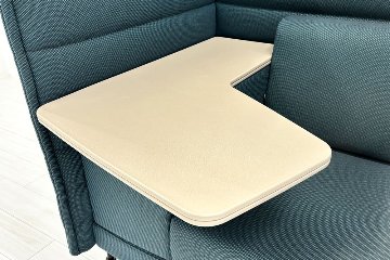 ヴィトラ アルコーヴソファ 中古 Vitra Alcove sofa ハイバックソファ ワークブース 中古オフィス家具 1240/960/1370 ブルー系色の画像