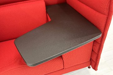 ヴィトラ アルコーヴソファ 中古 Vitra Alcove sofa ハイバックソファ ワークブース 中古オフィス家具 1240/960/1370 レッド系色の画像