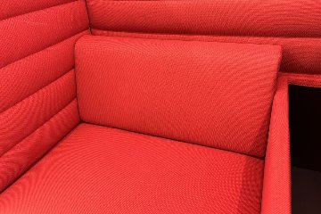 ヴィトラ アルコーヴソファ 中古 Vitra Alcove sofa ハイバックソファ ワークブース 中古オフィス家具 1240/960/1370 レッド系色の画像