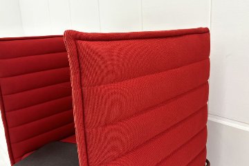 ヴィトラ アルコーヴソファ 中古 Vitra Alcove sofa ハイバックソファ ワークブース 中古オフィス家具 1240/960/1370 レッド系色の画像