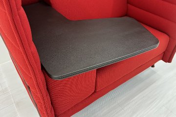 ヴィトラ アルコーヴソファ 中古 Vitra Alcove sofa ハイバックソファ ワークブース 中古オフィス家具 1240/960/1370 レッド系色の画像