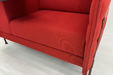 ヴィトラ アルコーヴソファ 中古 Vitra Alcove sofa ハイバックソファ ワークブース 中古オフィス家具 1240/960/1370 レッド系色の画像