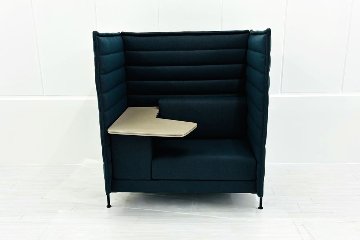 ヴィトラ アルコーヴソファ 中古 Vitra Alcove sofa ハイバックソファ ワークブース 中古オフィス家具 1240/960/1370 ブルー系色の画像