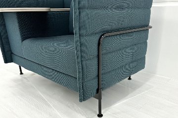 ヴィトラ アルコーヴソファ 中古 Vitra Alcove sofa ハイバックソファ ワークブース 中古オフィス家具 1240/960/1370 ブルー系色の画像