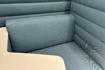 ヴィトラ アルコーヴソファ 中古 Vitra Alcove sofa ハイバックソファ ワークブース 中古オフィス家具 1240/960/1370 ブルー系色の画像