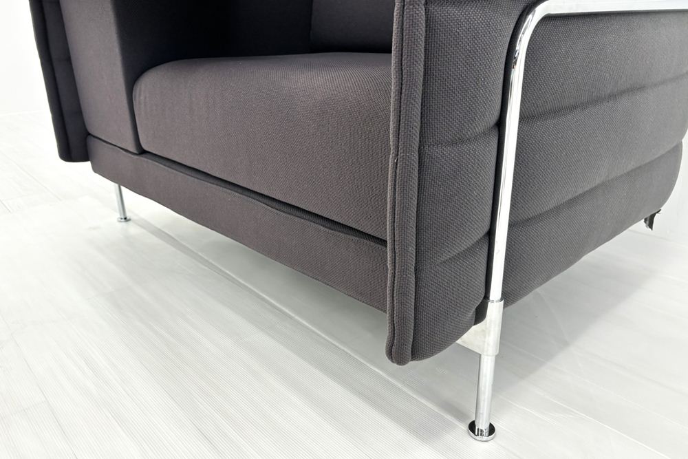 ヴィトラ アルコーヴソファ 中古 Vitra Alcove sofa ハイバックソファ ワークブース 中古オフィス家具 1240/960/1370 パープル系色の画像