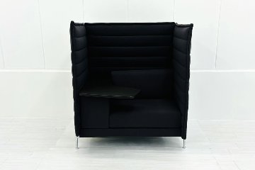 ヴィトラ アルコーヴソファ 中古 Vitra Alcove sofa ハイバックソファ ワークブース 中古オフィス家具 1240/960/1370 パープル系色の画像