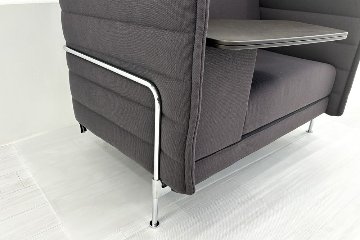 ヴィトラ アルコーヴソファ 中古 Vitra Alcove sofa ハイバックソファ ワークブース 中古オフィス家具 1240/960/1370 パープル系色の画像
