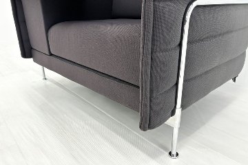 ヴィトラ アルコーヴソファ 中古 Vitra Alcove sofa ハイバックソファ ワークブース 中古オフィス家具 1240/960/1370 パープル系色の画像