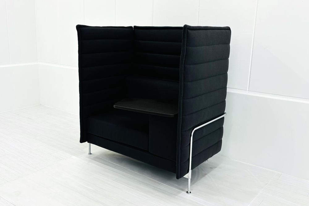 ヴィトラ アルコーヴソファ 中古 Vitra Alcove sofa ハイバックソファ ワークブース 中古オフィス家具 1240/960/1370 パープル系色の画像