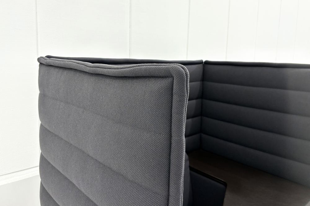 ヴィトラ アルコーヴソファ 中古 Vitra Alcove sofa ハイバックソファ ワークブース 中古オフィス家具 1240/960/1370 パープル系色の画像