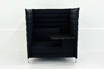 ヴィトラ アルコーヴソファ 中古 Vitra Alcove sofa ハイバックソファ ワークブース 中古オフィス家具 1240/960/1370 パープル系色の画像