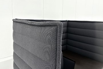 ヴィトラ アルコーヴソファ 中古 Vitra Alcove sofa ハイバックソファ ワークブース 中古オフィス家具 1240/960/1370 パープル系色の画像