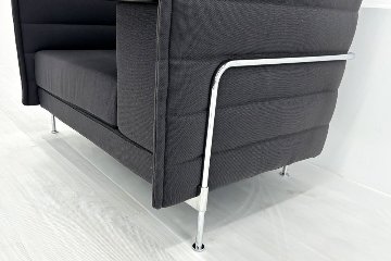 ヴィトラ アルコーヴソファ 中古 Vitra Alcove sofa ハイバックソファ ワークブース 中古オフィス家具 1240/960/1370 パープル系色の画像