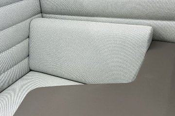 ヴィトラ アルコーヴソファ 中古 Vitra Alcove sofa ハイバックソファ ワークブース 中古オフィス家具 1240/960/1370 ライトブルー系色の画像