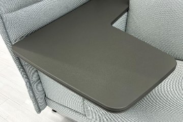 ヴィトラ アルコーヴソファ 中古 Vitra Alcove sofa ハイバックソファ ワークブース 中古オフィス家具 1240/960/1370 ライトブルー系色の画像