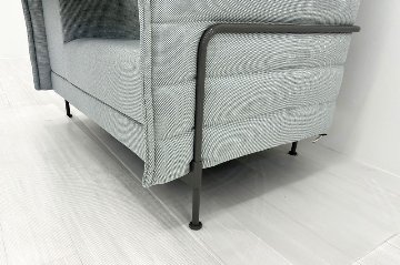 ヴィトラ アルコーヴソファ 中古 Vitra Alcove sofa ハイバックソファ ワークブース 中古オフィス家具 1240/960/1370 ライトブルー系色の画像