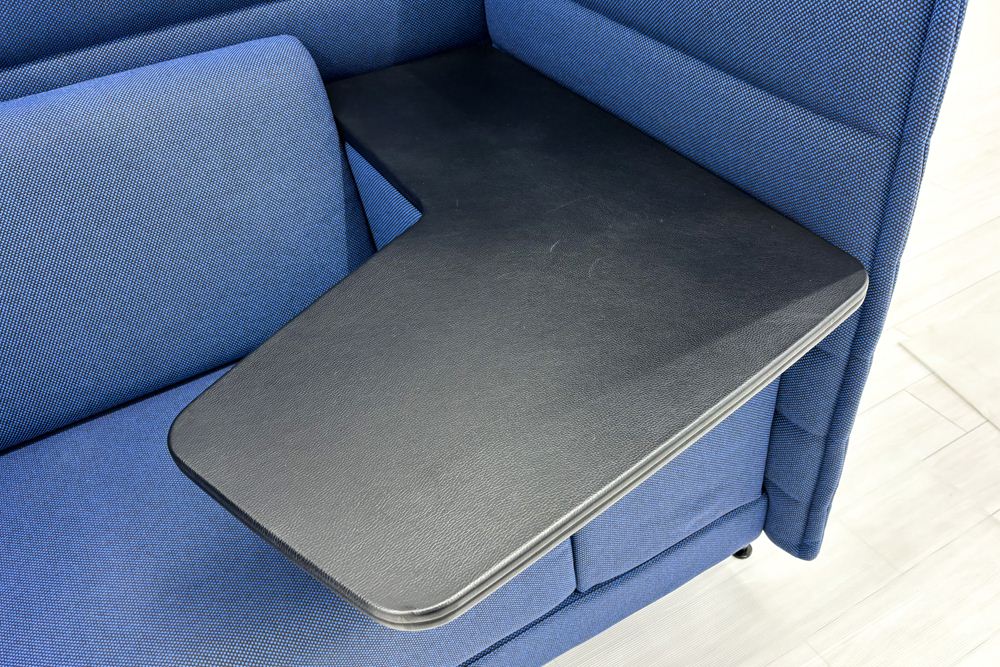 ヴィトラ アルコーヴソファ 中古 Vitra Alcove sofa ハイバックソファ ワークブース 中古オフィス家具 1240/960/1370 ブルー系色の画像