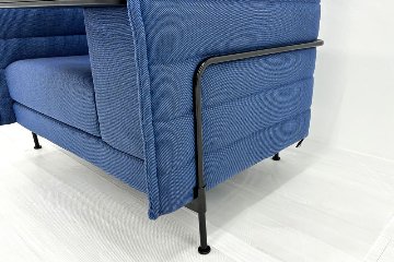 ヴィトラ アルコーヴソファ 中古 Vitra Alcove sofa ハイバックソファ ワークブース 中古オフィス家具 1240/960/1370 ブルー系色の画像
