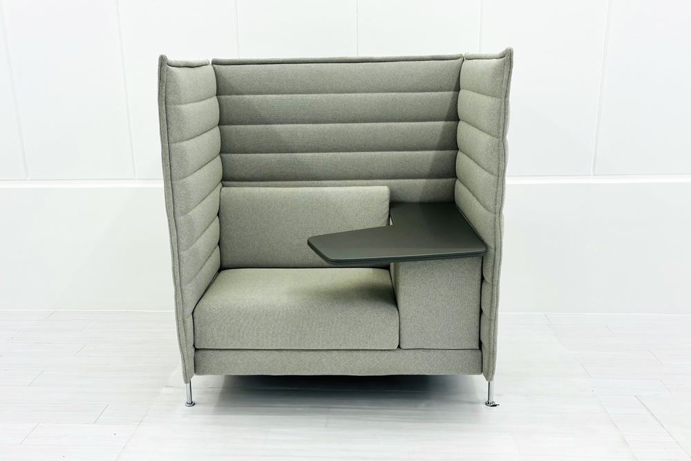 ヴィトラ アルコーヴソファ 中古 Vitra Alcove sofa ハイバックソファ ワークブース 中古オフィス家具 1240/960/1370 グレー系色の画像