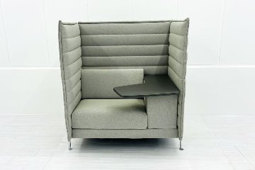 ヴィトラ アルコーヴソファ 中古 Vitra Alcove sofa ハイバックソファ ワークブース 中古オフィス家具 1240/960/1370 グレー系色の画像