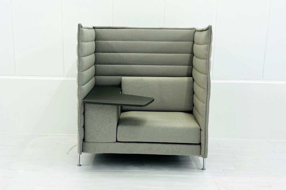 ヴィトラ アルコーヴソファ 中古 Vitra Alcove sofa ハイバックソファ ワークブース 中古オフィス家具 1240/960/1370 グレー系色の画像