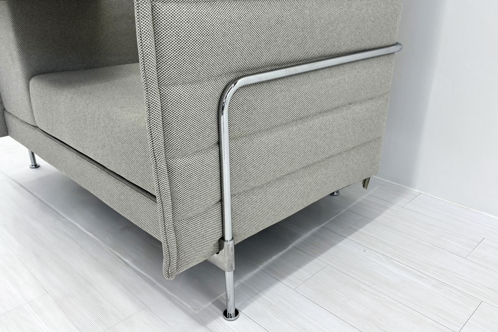ヴィトラ アルコーヴソファ 中古 Vitra Alcove sofa ハイバックソファ ワークブース 中古オフィス家具 1240/960/1370 グレー系色の画像