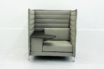 ヴィトラ アルコーヴソファ 中古 Vitra Alcove sofa ハイバックソファ ワークブース 中古オフィス家具 1240/960/1370 グレー系色の画像