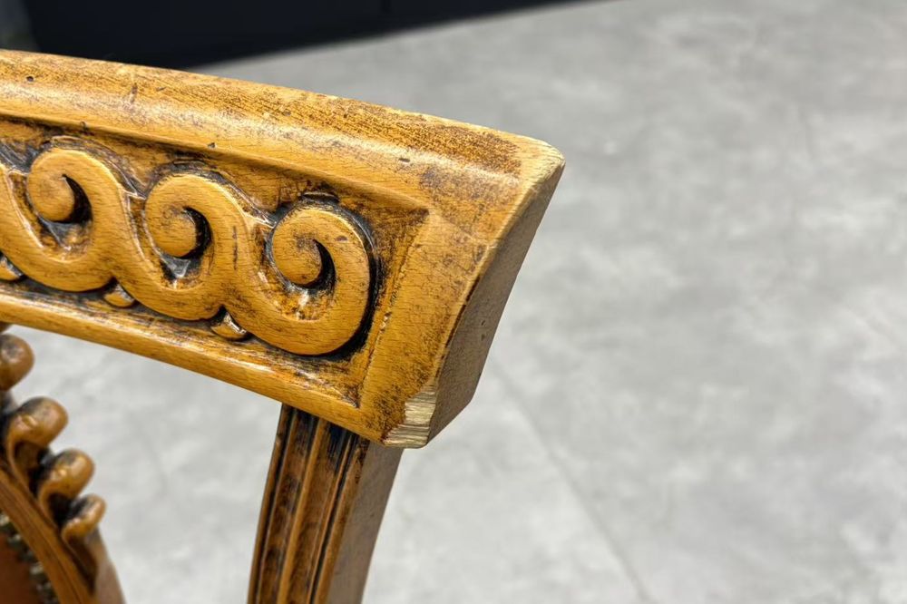 イタリア Bakokko社 中古 ビンテージチェア ダイニングチェア 中古オフィス家具 カフェチェア 多目的チェア レザー ブラウンの画像